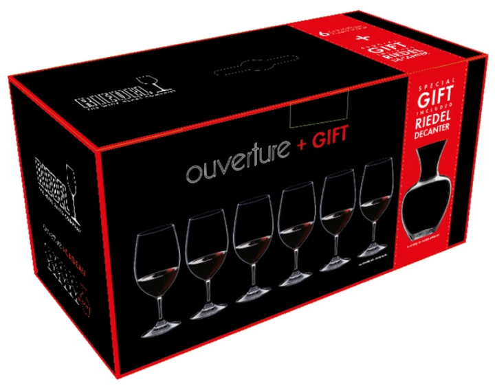 Набір келихів для червоного вина та декантер Riedel Ouverture х 7 предметов 5408/35 (05900091) - Фото 6 Набір келихів для червоного вина та декантер Riedel Ouverture х 7 предметов 5408/35 (05900091) - зображення 6