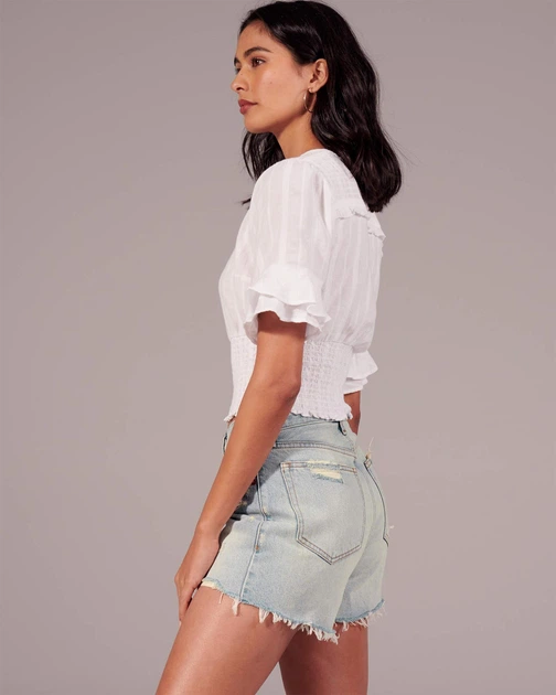 Шорты Abercrombie & Fitch AF7993W W25 Голубой - Фото 5 Шорты Abercrombie & Fitch AF7993W W25 Голубой - изображение 5