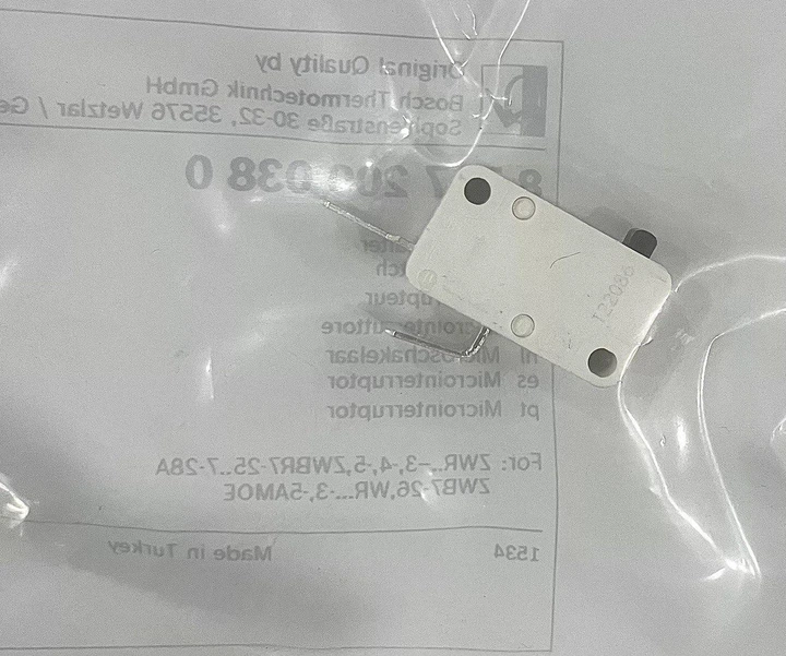 Микропереключатель для BOSCH ZWE24-2KDP(art.8717200038) - изображение 2