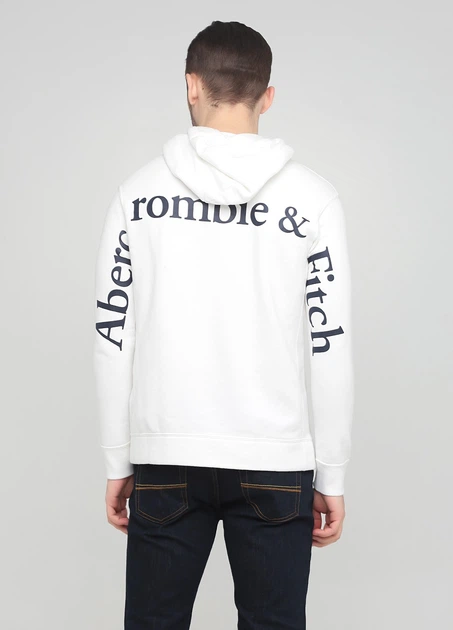 Худи мужское - худи Abercrombie & Fitch AF8058M XL Белый - Фото 2 Худи мужское - худи Abercrombie & Fitch AF8058M XL Белый - изображение 2