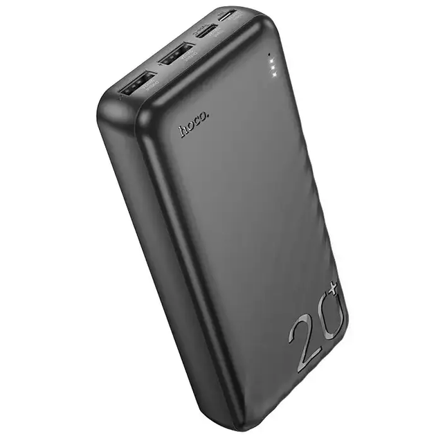 Powerbank Hoco J123A 20000 mAh Type-C / microUSB Чорний G-10821 - Фото 3 Powerbank Hoco J123A 20000 mAh Type-C / microUSB Чорний G-10821 - изображение 3