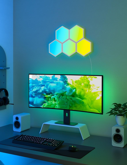 Світлові панелі Govee Glide Hexa Light Panels 5 шт (6974316994251) - зображення 5