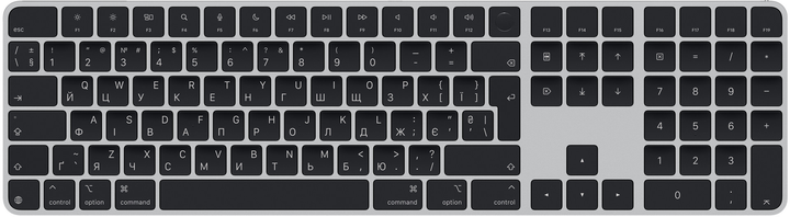 Клавіатура бездротова Apple Magic Keyboard with Touch ID UA Bluetooth/USB Black (MXK83UA/A) - зображення 1