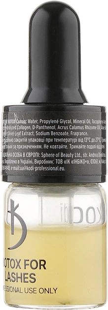 Поживна сироватка для вій "Ботокс" - Kodi Professional Botox For Lashes 5ml (726852-85610) - Фото 2 Поживна сироватка для вій "Ботокс" - Kodi Professional Botox For Lashes 5ml (726852-85610) - зображення 2