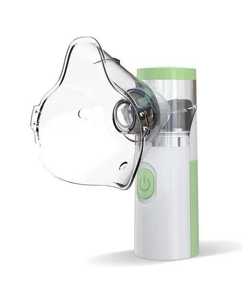 Інгалятор (Небулайзер) Портативний з маскою Mesh Nebulizer 100 KHZ JSL-W303 100 KHZ ультразвуковий для дітей та дорослих ручний з насадками Білий - зображення 1