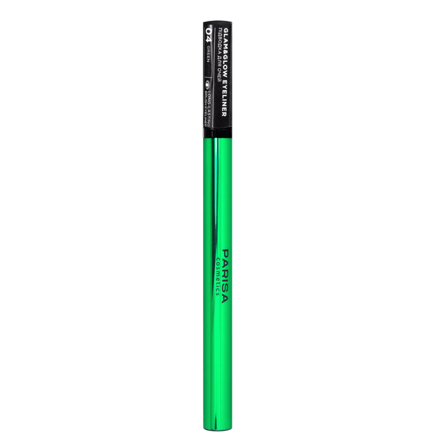 Підводка-фломастер для очей Parisa Cosmetics Glam&Glow № 04 Green - Фото 4 Підводка-фломастер для очей Parisa Cosmetics Glam&Glow № 04 Green - изображение 4