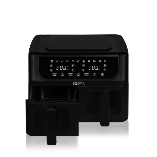 Аэрофритюрница двухкамерная Zeegma Dual 9л Black - изображение 15