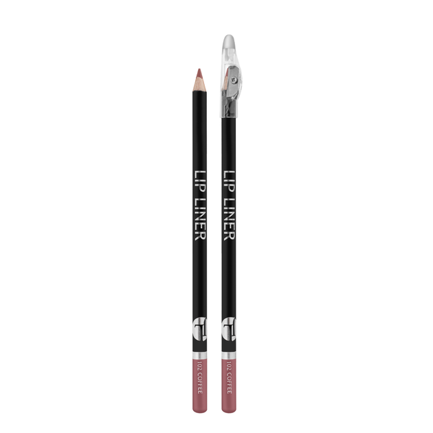 Олівець для губ дерев'яний з точилкою Jovial Luxe Lip Liner № 102 Coffee Кавовий - Фото 1 Олівець для губ дерев'яний з точилкою Jovial Luxe Lip Liner № 102 Coffee Кавовий - зображення 1