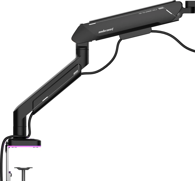 Uchwyt do monitora Anda Seat Stealth Pro II RGB 17''-42'' Black (AD-W-A9X-1S-BB) - obraz 7