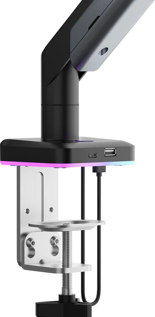 Uchwyt do monitora Anda Seat Stealth Pro II RGB 17''-42'' Titanium (AD-W-A9X-1S-BT) - obraz 4