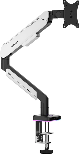 Uchwyt do monitora Anda Seat Stealth Pro II RGB 17''-42'' White (AD-W-A9X-1S-BW) - obraz 3