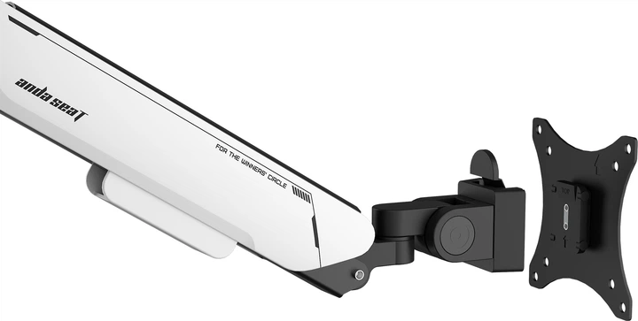 Uchwyt do monitora Anda Seat Stealth Pro II RGB 17''-42'' White (AD-W-A9X-1S-BW) - obraz 5