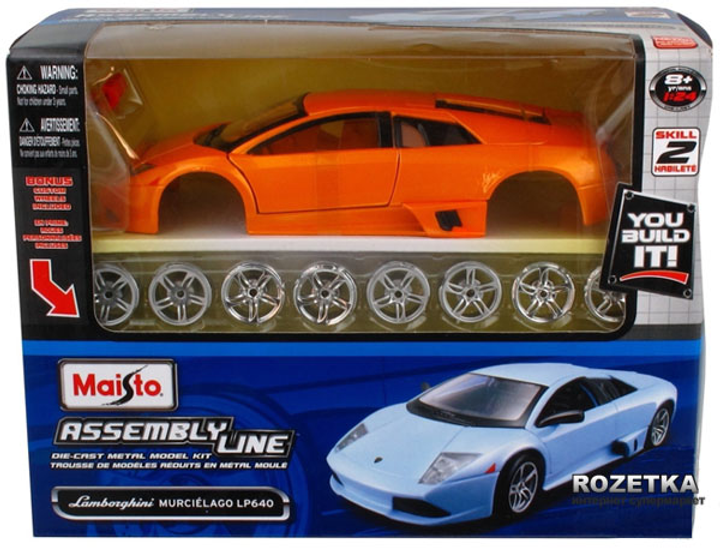 Збірна автомодель Maisto Lamborghini Murcielago 1:24 LP640 Жовтогарячий металік (39292) (90159392927) - зображення 2