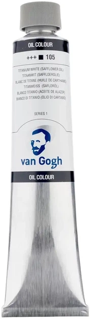 Краска масляная Van Gogh Royal Talens 105 Белила титановые на сафлоровом масле 200 мл (8712079326272) - Фото 1 Краска масляная Van Gogh Royal Talens 105 Белила титановые на сафлоровом масле 200 мл (8712079326272) - изображение 1