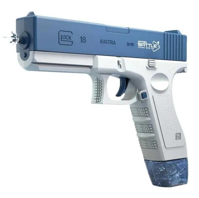 Водяний пістолет електричний Glock water gun заряджання від USB + великий магазин - зображення 2