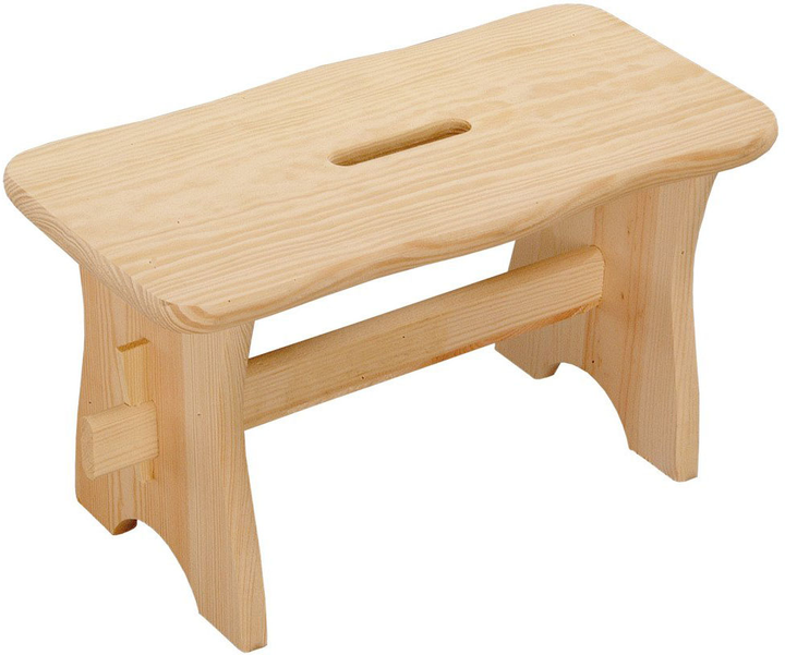 Taboret Kesper drewniany 21 x 21 x 38.5 cm Beżowy (4000270695759) - obraz 1