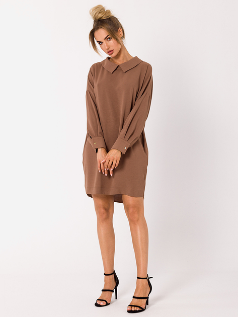 Плаття-сорочка жіноче Made Of Emotion M740 S Chocolate (5903887698290) - зображення 3