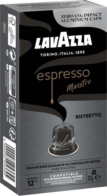 Kawa w kapsułkach Lavazza Espresso Maestro Ristretto 10 szt (8000070053564) - Zdjęcie 1 Kawa w kapsułkach Lavazza Espresso Maestro Ristretto 10 szt (8000070053564) - obraz 1