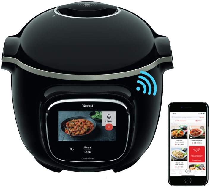 Акція на Мультиварка-скороварка TEFAL Cook4me Touch CY912830 від Rozetka