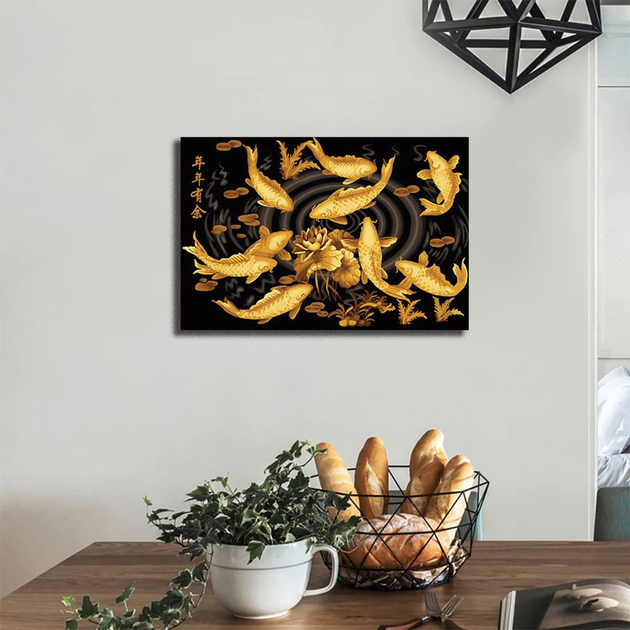 Malowanie po numerach ArtiFly Złote karpi Koi 40 x 50 cm (5904473265056) - obraz 4