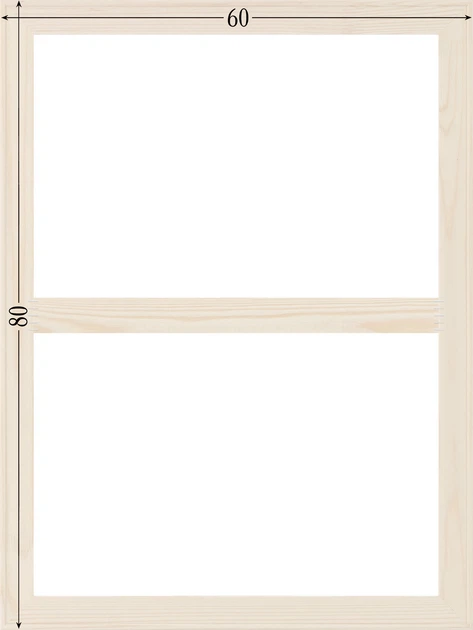 Подрамник для холста 60х80 с перемычкой (43х18 сосна срощенная) EmojiFrame - изображение 6