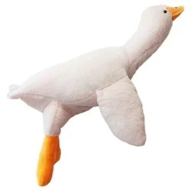 Мягкая игрушка подушка My Kigu Гусь Плюшевая обнимашка антистресс (130см) Белая - изображение 4