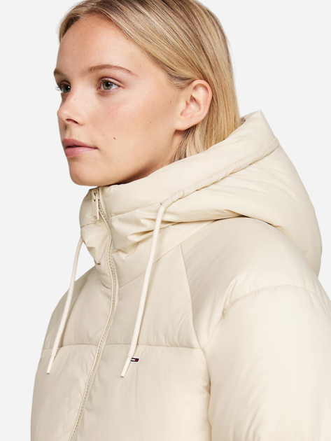 Куртка зимова коротка жіноча Tommy Hilfiger DW0DW18841-ACG S Бежева (8720637881040) - зображення 4