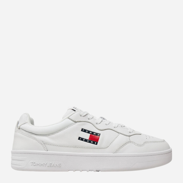 Sneakersy męskie skórzane Tommy Hilfiger EM0EM01443-ACG 43 Białe (8720637413036) - obraz 1