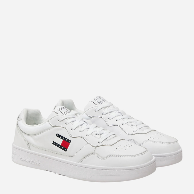 Sneakersy męskie skórzane Tommy Hilfiger EM0EM01443-ACG 42 Białe (8720637413012) - obraz 2