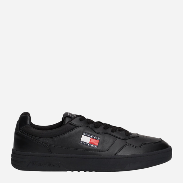 Sneakersy męskie skórzane Tommy Hilfiger EM0EM01443-BDS 45 Czarne (8720637381380) - obraz 1