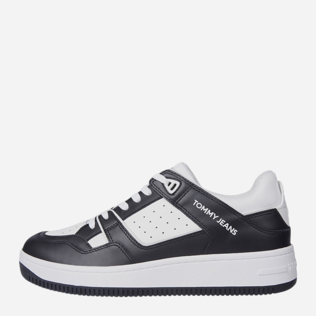 Sneakersy męskie do kostki Tommy Hilfiger EM0EM01464-BDS 41 Czarny/Biały (8720637382301) - obraz 2