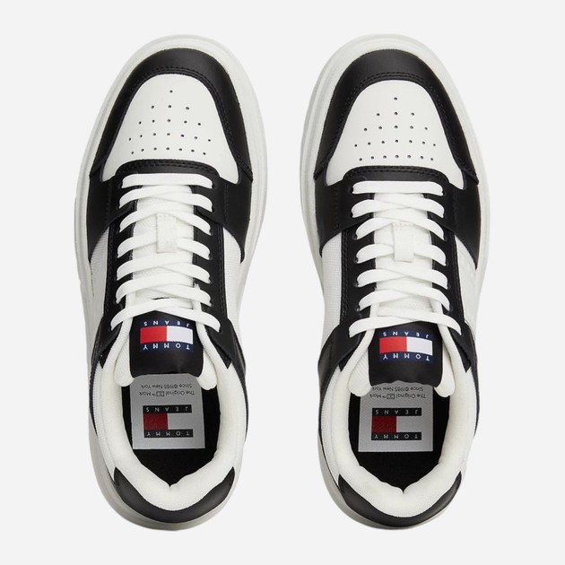 Sneakersy damskie do kostki Tommy Hilfiger EN0EN02615-BDS 40 Czarny/Biały (8720637483947) - obraz 4