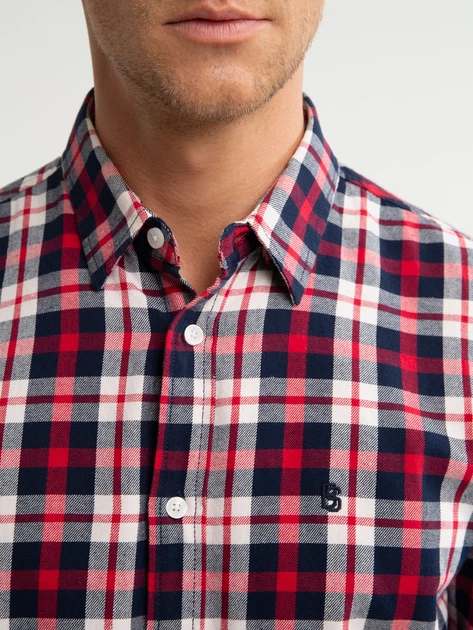 Сорочка бавовняна чоловіча Big Star Czeris 603 2XL Червона (5900714792992) - зображення 6