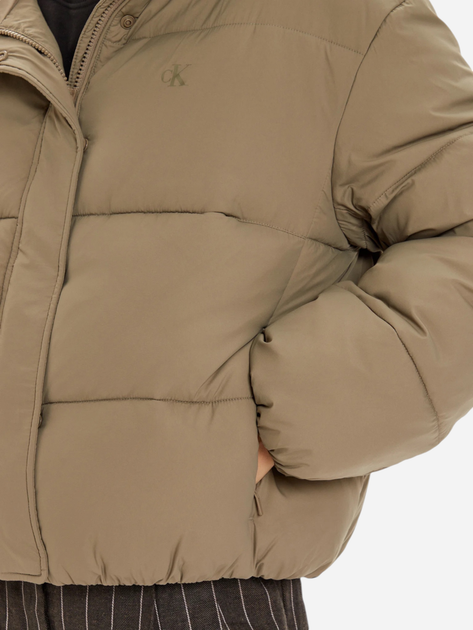 Куртка зимова жіноча Calvin Klein J20J224112-PAV M Світло-коричнева (8720639432479) - зображення 5
