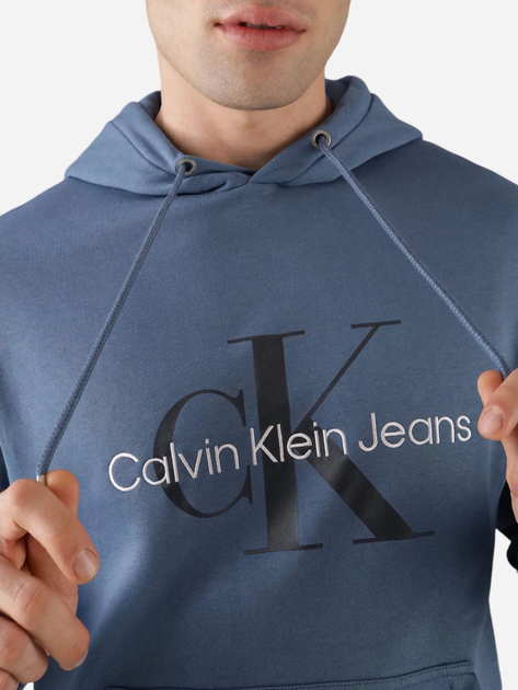 Худі чоловіче Calvin Klein J30J320805-DBX S Блакитне (8720639464036) - зображення 4