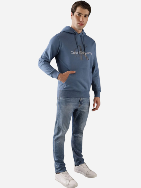 Худі чоловіче Calvin Klein J30J320805-DBX L Блакитне (8720639464050) - зображення 3