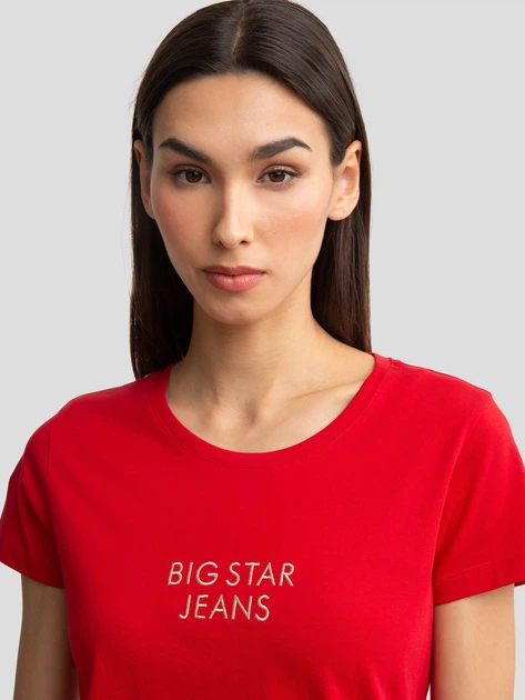 Koszulka damska bawełniana Big Star Galansa 603 XL Czerwona (5900714791278) - obraz 5