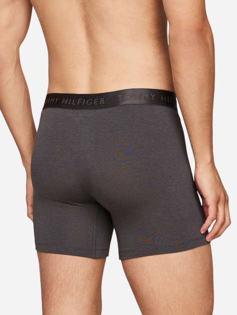 Zestaw majtek męskich typu bokserki 3 szt Tommy Hilfiger UM0UM03393-0XX S Czarny/Szary (8720637184875) - obraz 3