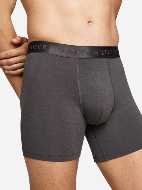 Zestaw majtek męskich typu bokserki 3 szt Tommy Hilfiger UM0UM03393-0XX S Czarny/Szary (8720637184875) - obraz 5