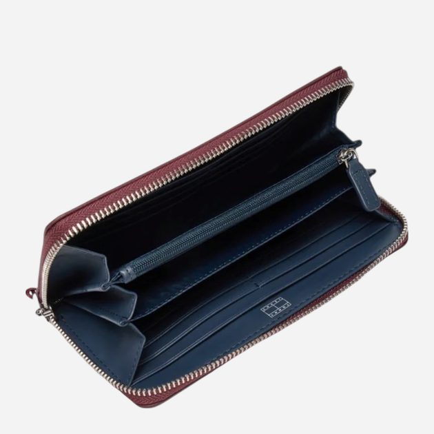 Гаманець жіночий для карток Tommy Hilfiger AW0AW16485-VLP Бордовий (8720637876848) - зображення 3