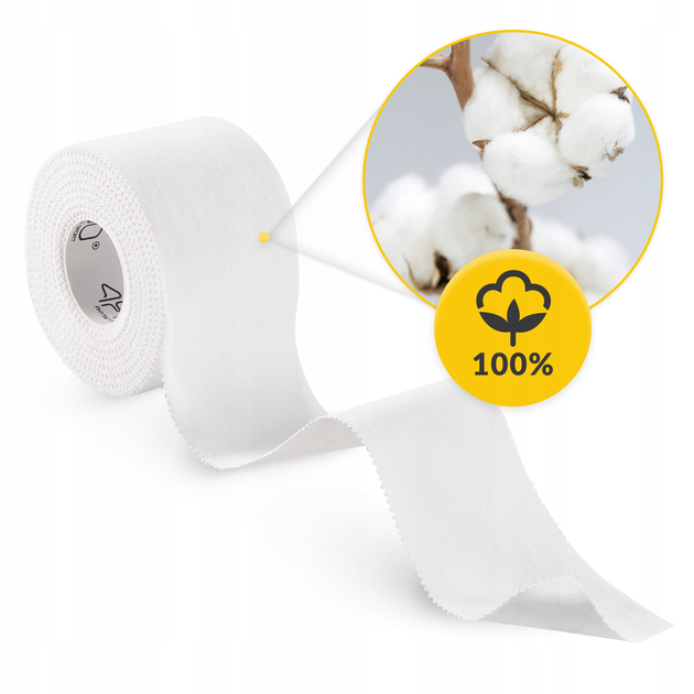 Лента (тейп) для пальцев 4FIZJO Sport Tape 3.8 см x 9.1 м жесткая White (P-5905973400831) - изображение 2