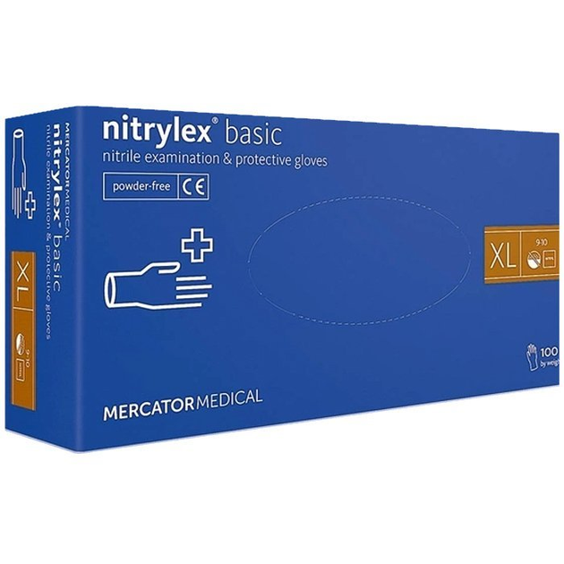 Перчатки нитриловые Nitrylex 100 шт XL (3334) - изображение 1