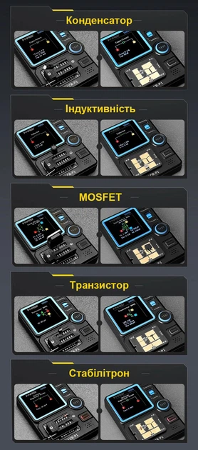Тестер электронных компонентов FNIRSI LCR-P1 измеритель LCR ESR с чехлом - изображение 8