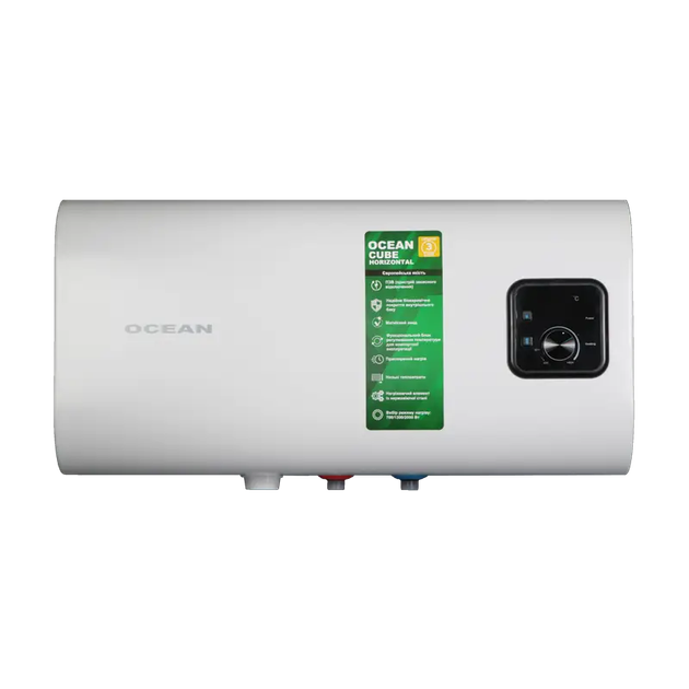 Бойлер горизонтальний OCEAN CUBE-Horizontal -RZF 50D-4 ET+WT мокрий тен 50л - изображение 2