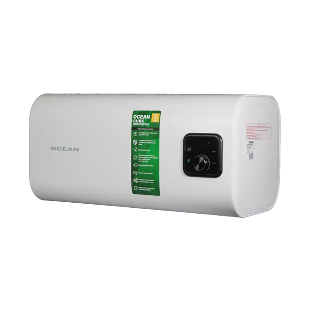 Бойлер горизонтальний OCEAN CUBE-Horizontal -RZF 50D-4 ET+WT мокрий тен 50л - изображение 3