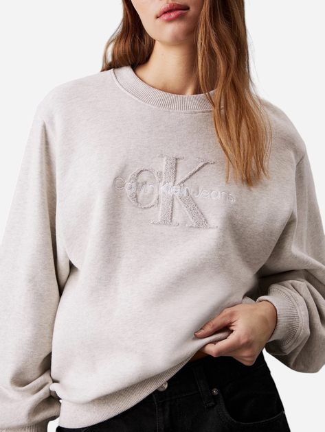 Bluza damska bez kaptura oversize Calvin Klein J20J224652-P6G M Szara (8720639319237) - obraz 4