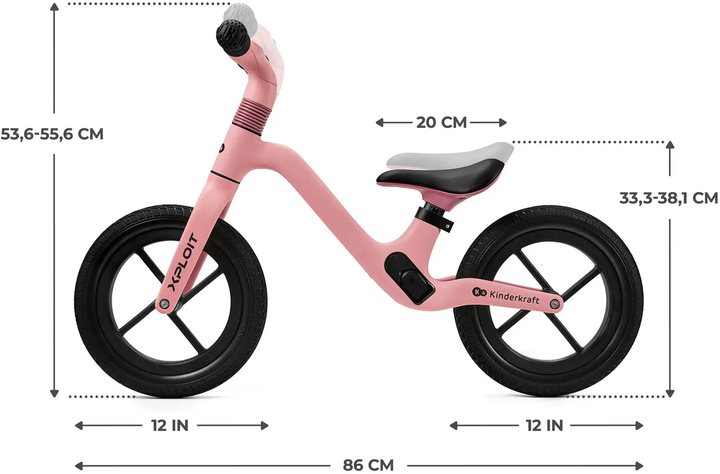 Rowerek biegowy Kinderkraft Xploit Bubblegum różowy (5902533924998) - obraz 7