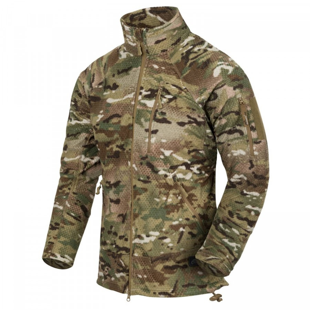 Кофта флисовая термофлис Helikon-Tex Alpha Tactical Jacket Мультикам S - изображение 1