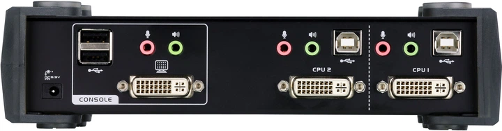 Przełącznik KVM ATEN CubiQ USB 2.0 DVI Black (CS1762A) - obraz 3