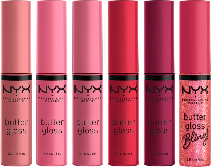 Zestaw błyszczyków do ust NYX Professional Makeup Butter 02 Pink 8 ml x 6 szt (800897262259) - obraz 2